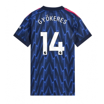 Billige Fotballdrakt Arsenal Viktor Gyokeres #14 Replika Bortedrakt Dame 2025-26 Kortermet